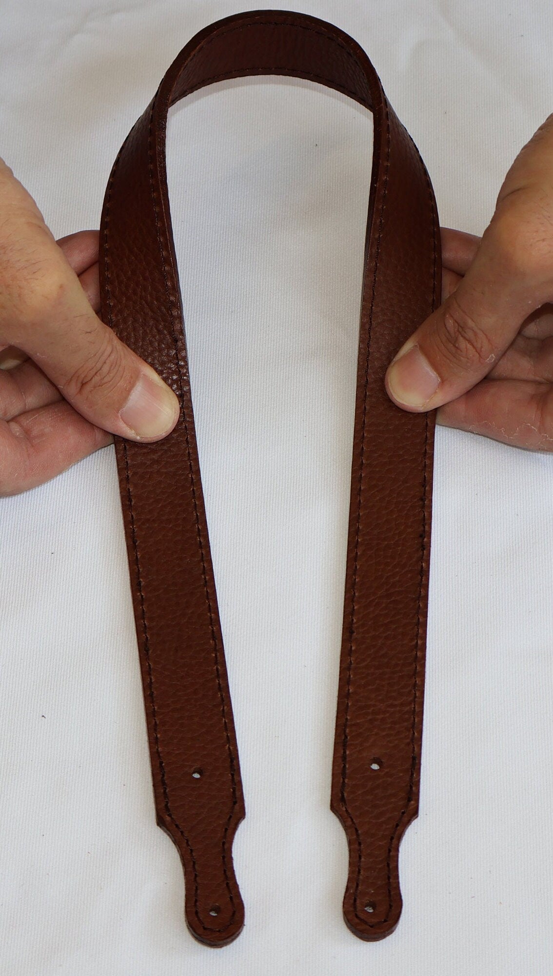 Leather Bag Handle - Genuine Leather Shoulder Strap, Durable & Stylish Replacement Handles for Bags 59cm/23" Length