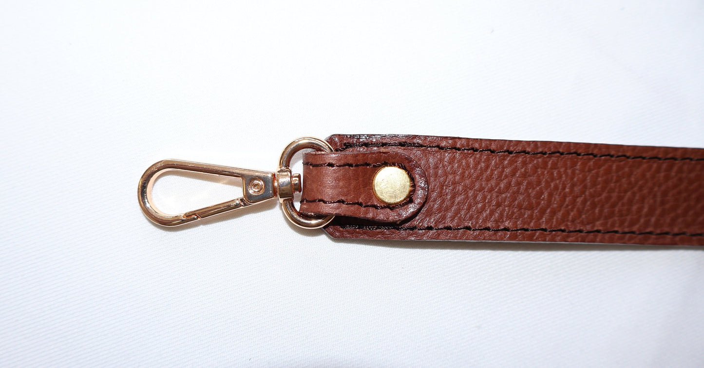 Leather Bag Handle - Genuine Leather Shoulder Strap, Durable & Stylish Replacement Handles for Bags 66cm//26" Length
