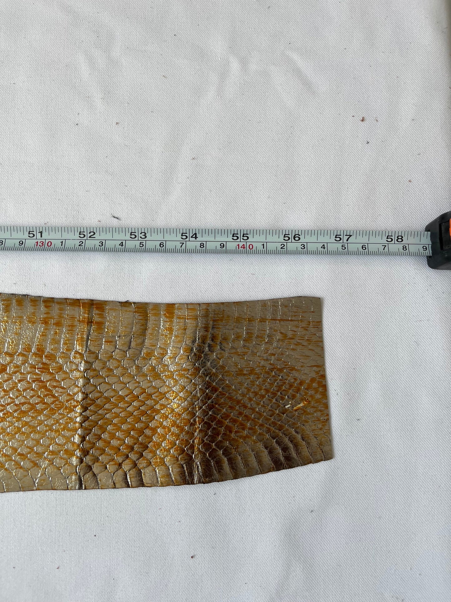 Genuine snake leather hide, thin and glossy color silver brown, thickness 0,3mm(1 oz)
