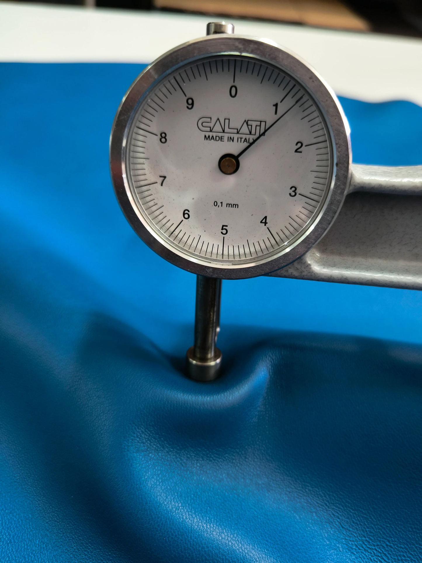 Sheep leather color Azure Blue, soft nappa lambskin genuine leather for crafts, thick. 1,0mm (2 1/2oz)