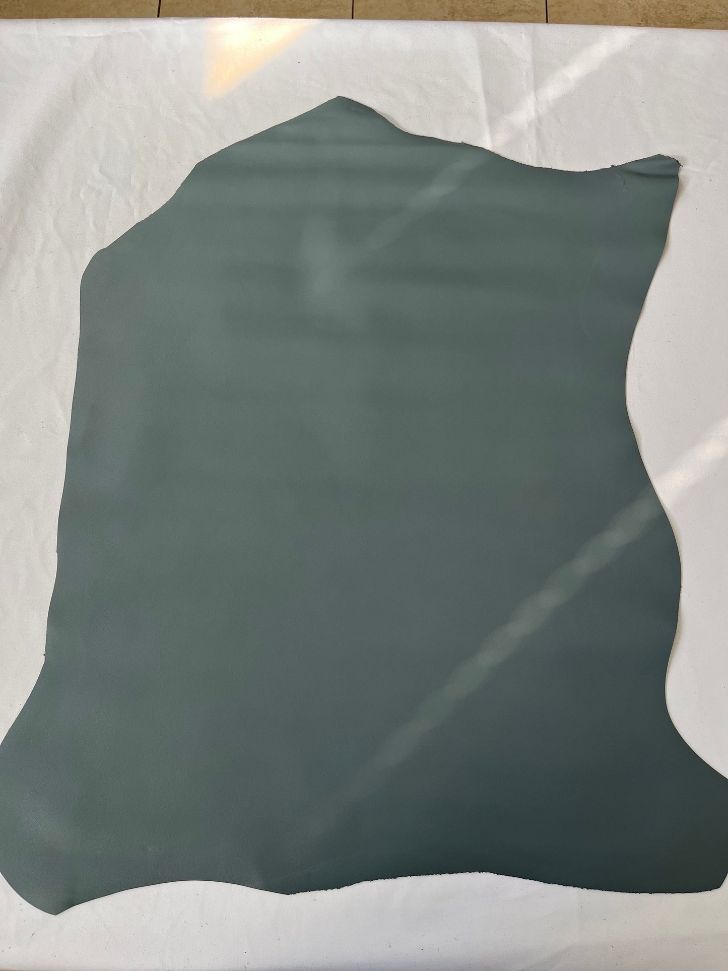 Sheep leather color warm Grey, nappa lambskin genuine leather hide for crafts, thick. 1,0mm (2 1/2oz)