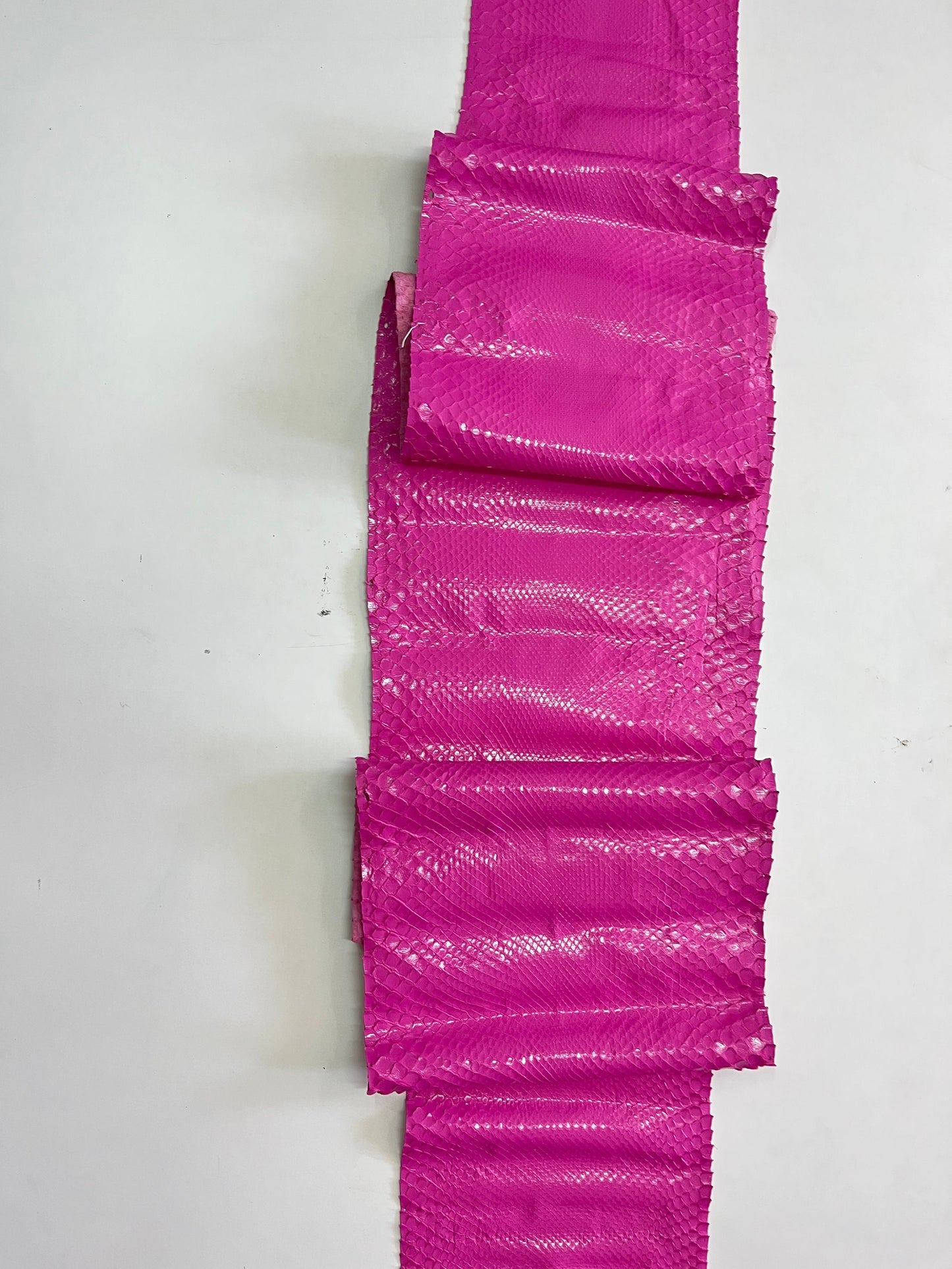 Genuine python leather, real snake leather glossy finished, long and wide snakeskin of thick 0,7mm(2 oz)