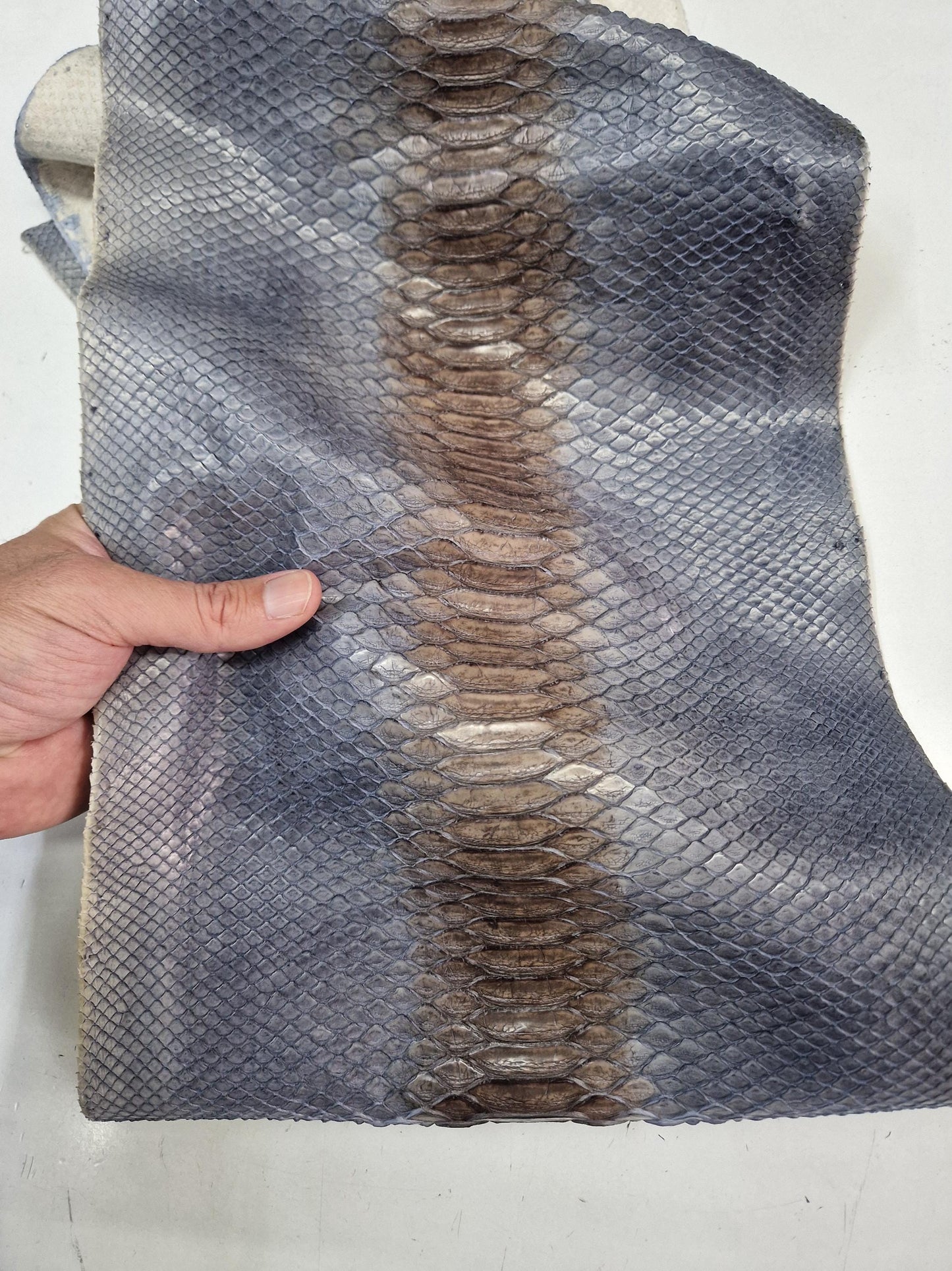 Genuine snake leather, real snakeskin hide, long and wide python leather for crafts of thick 0,7mm(2 oz)