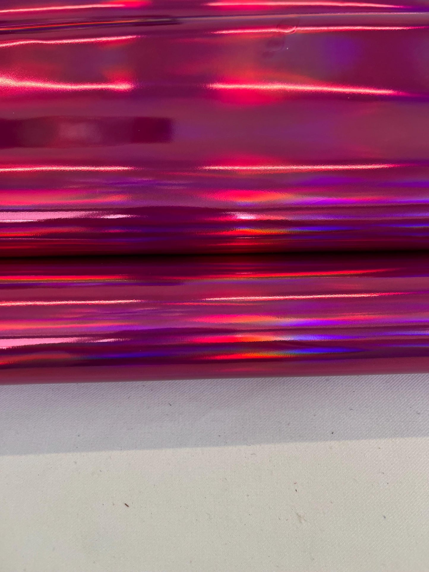 Cow patent iridescent leather, holographic rainbow cow leather glossy and metallic thick. 1,3mm (3 oz)