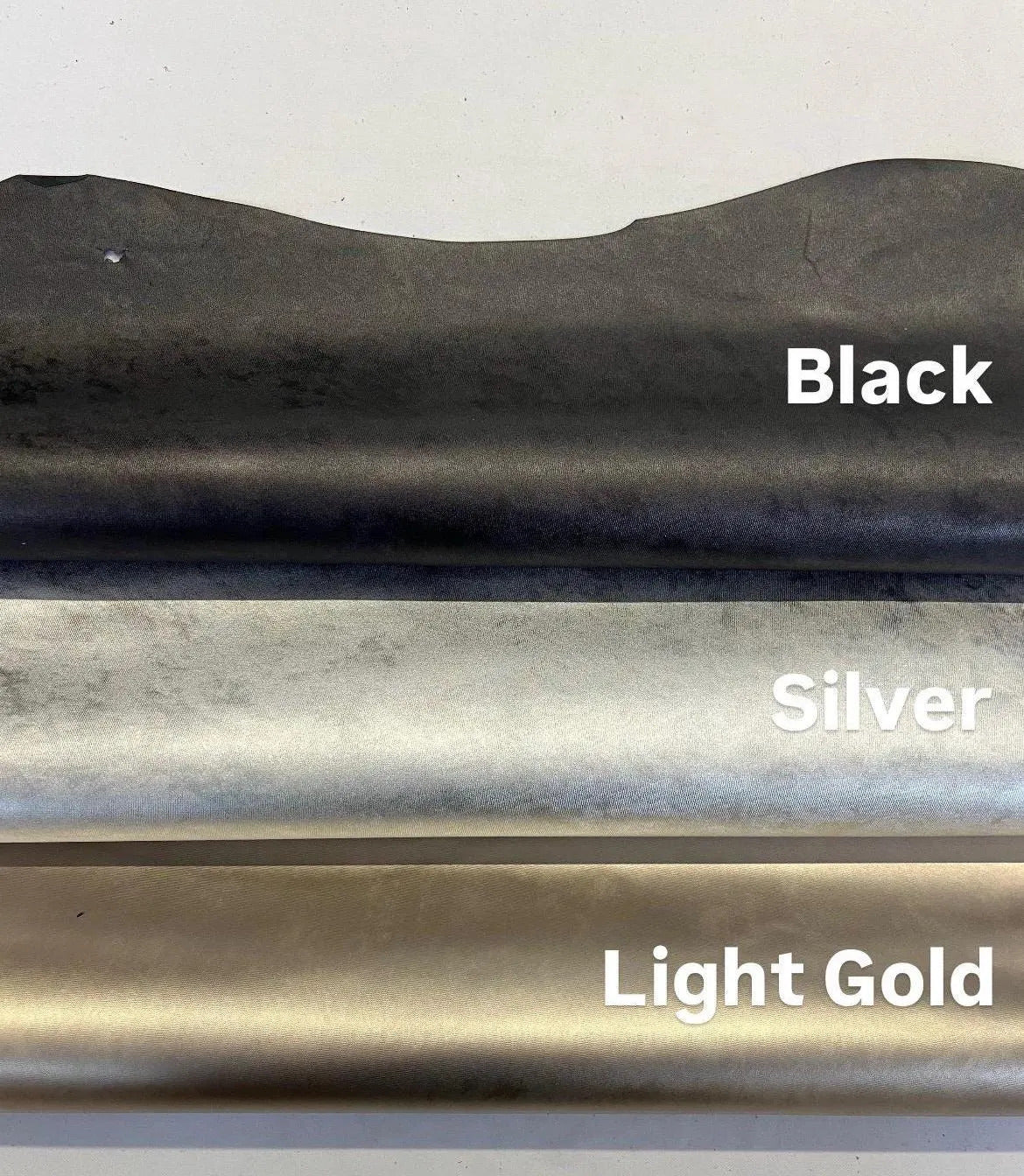 Sheep leather metallic colors, Genuine sheepskin leather for crafts, thick. 0,9mm (2 1/2 oz)