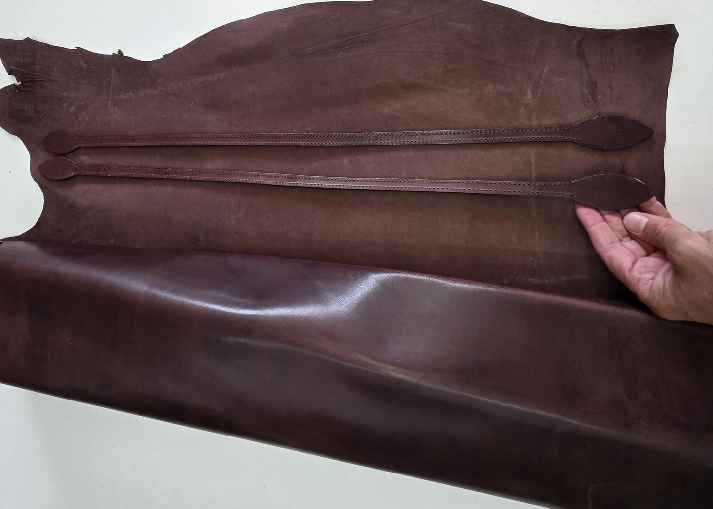 Leather Bag Handles: Shoulder strap replacement , Length 73 cm (29"), Pair