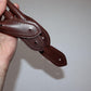 Leather handles for bags, Pair of leather handbag handles, rounded and stitched, length 55cm-21,6 inches - Salvo Leather