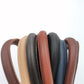 Leather handles for bags, Pair or genuine leather handbag handles rounded and stitched, length 55cm-22 inches - Salvo Leather