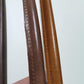 Leather handles for bags, Pair or genuine leather handbag handles rounded and stitched, length 55cm-22 inches - Salvo Leather