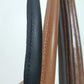 Leather handles for bags, Pair or genuine leather handbag handles rounded and stitched, length 55cm-22 inches - Salvo Leather