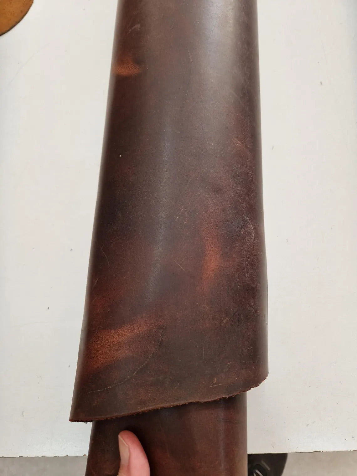 Cow leather waxy pull-up, Genuine leather for crafts, art. Crazy Horse, thickness 2,00mm (5 oz)