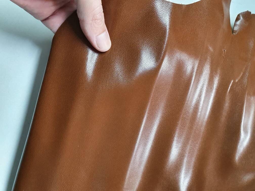 Goat skin glazed lining, Genuine goat hide thin finished leather thick 0,7mm( 1 1/2 oz) - Salvo Leather