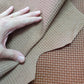 Cow embossed leather, Genuine printed cowhide skin, knitted/mat effect thick 1,1mm(3 oz) - Salvo Leather