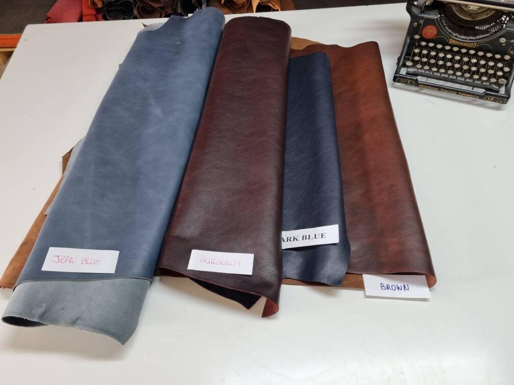 Cow Leather hide, genuine cow leather sheets, milled with two tone pull up effect, thick 1,3mm,(3,5 oz) - Salvo Leather