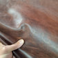 Cow Leather hide, genuine cow leather sheets, milled with two tone pull up effect, thick 1,3mm,(3,5 oz) - Salvo Leather