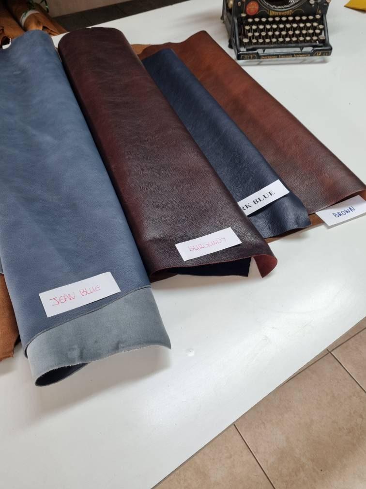 Cow Leather hide, genuine cow leather sheets, milled with two tone pull up effect, thick 1,3mm,(3,5 oz) - Salvo Leather