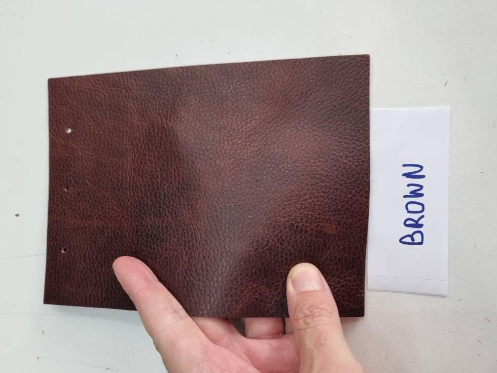 Cow Leather hide, genuine cow leather sheets, milled with two tone pull up effect, thick 1,3mm,(3,5 oz) - Salvo Leather