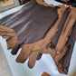 Goat leather hide, Superior Genuine goat semi-veg burnishable skin Thick. 1,1mm (3 oz) - Salvo Leather