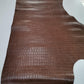 Cow leather printed crocodile effect, genuine cowhide leather sheets alligator embossed, thickness 1,2mm(3 oz) - Salvo Leather