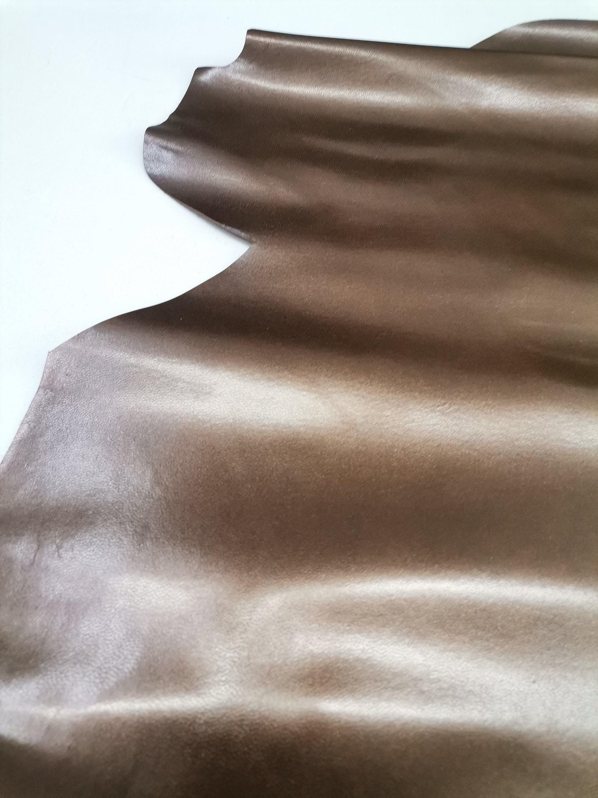 Goat skin glazed lining, Genuine goat hide thin finished leather thick 0,7mm( 1 1/2 oz) - Salvo Leather