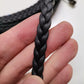 Genuine leather braided straps, Knitted leather straps bracelet for crafts and DIY, width 0,8cm(2oz) - Salvo Leather