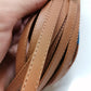 Leather shoe straps, Genuine leather straps folded and stitched width 0,8mm(1/3 inch) thickness 1,2mm(3 oz) - Salvo Leather