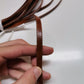 Leather shoe straps, Genuine leather straps folded and stitched width 0,8mm(1/3 inch) thickness 1,2mm(3 oz) - Salvo Leather