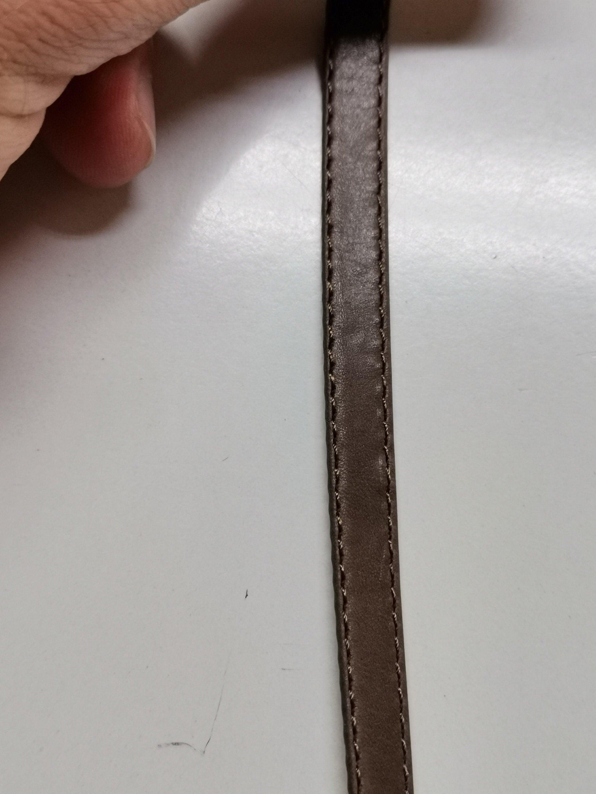 Leather shoe straps, Genuine leather straps folded and stitched width 0,8mm(1/3 inch) thickness 1,2mm(3 oz) - Salvo Leather