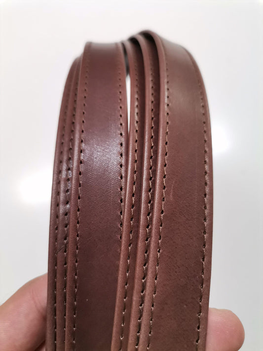 Leather crossbody straps, shoulder bag straps folded and stitched width 2cm/0,8 inch, thick. 2,2mm/5 Oz - Salvo Leather