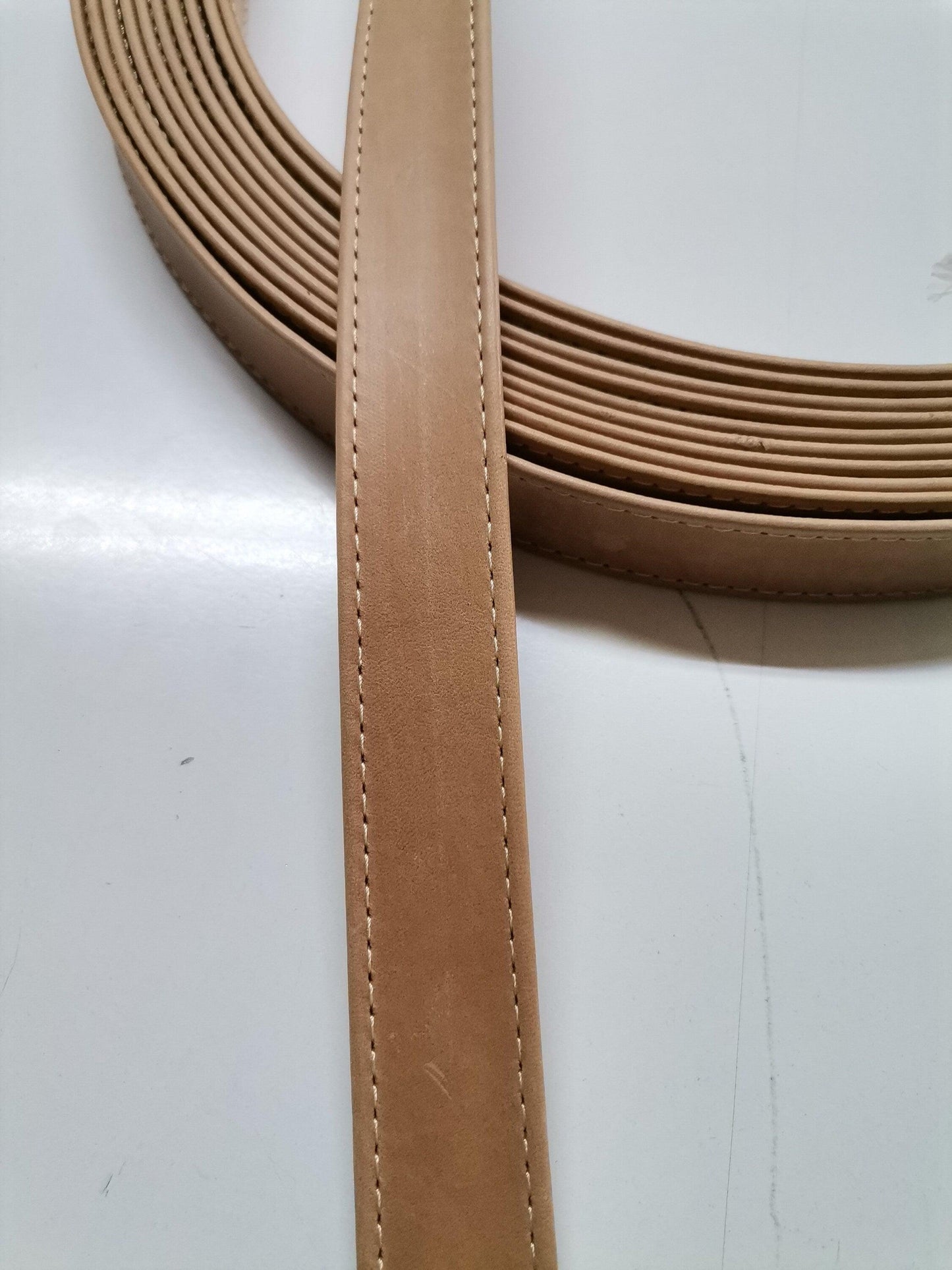 Leather crossbody straps, shoulder bag straps folded and stitched width 2,5cm ( 1 inch), thickness 2,2mm (5 oz), - Salvo Leather