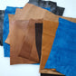 Big square cow leather scraps and remnants, cowhide leather pieces various colors sold by kilo//lb. 1kg(2,2 lb.) - Salvo Leather