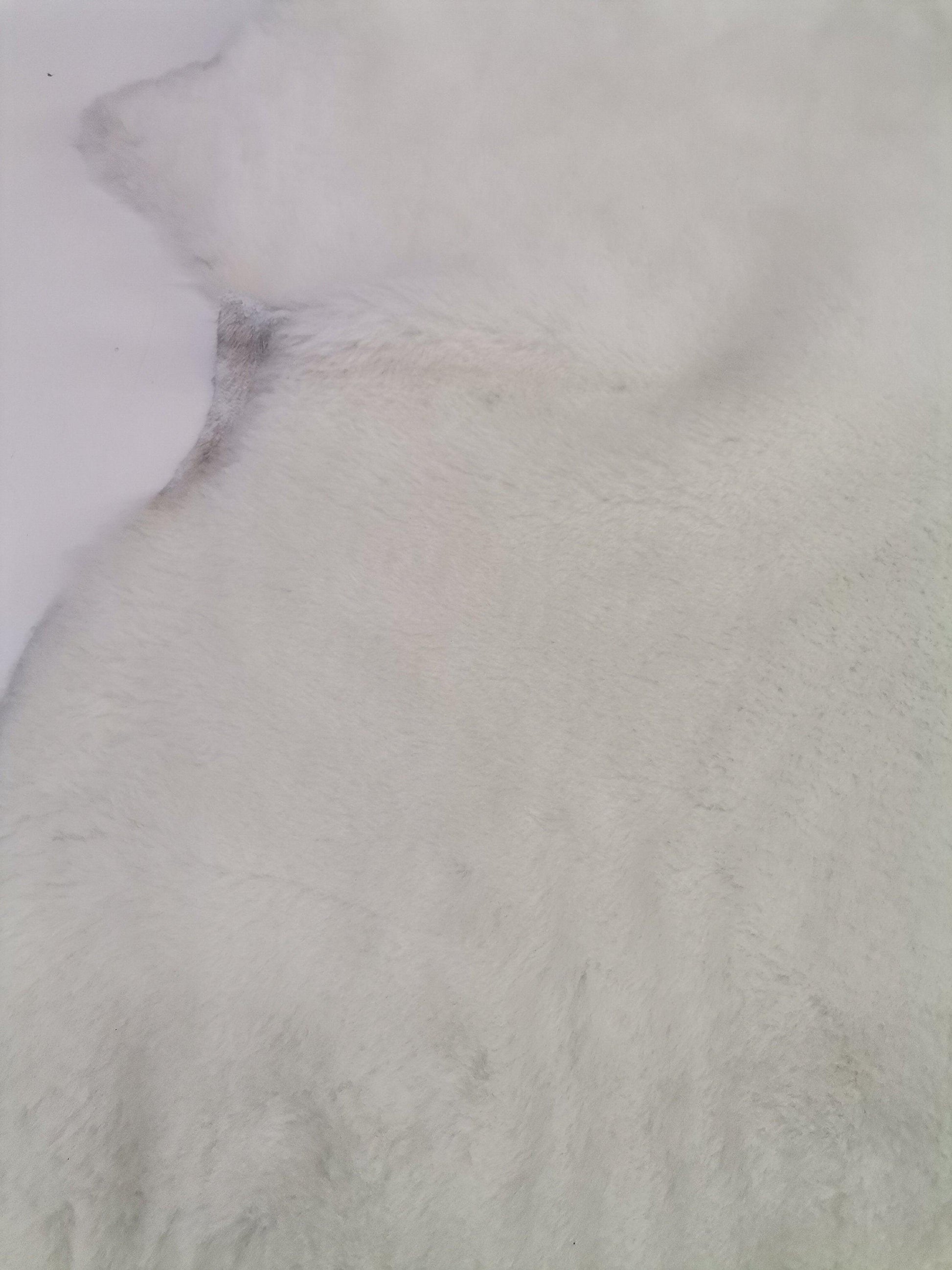 Sheep leather fur, genuine sheep leather sheets, Natural white wool hide - Salvo Leather