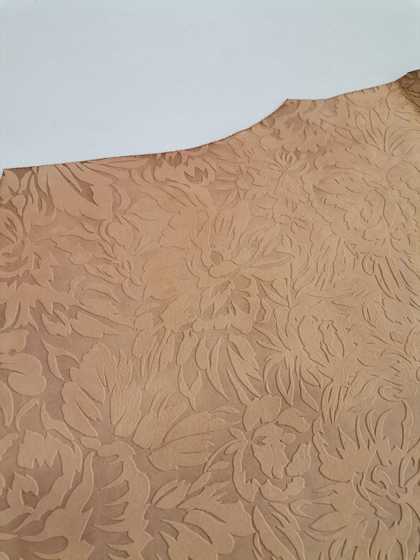 Cow floral printed leather, Genuine cowhide skin for Crafting, Leather Working and DIY thickness 1,1mm (3 oz) - Salvo Leather