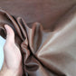 Sheep leather antique, crunchy effect, Genuine lambskin hide two tone col. Tan, Semi Veg Tanned - Salvo Leather