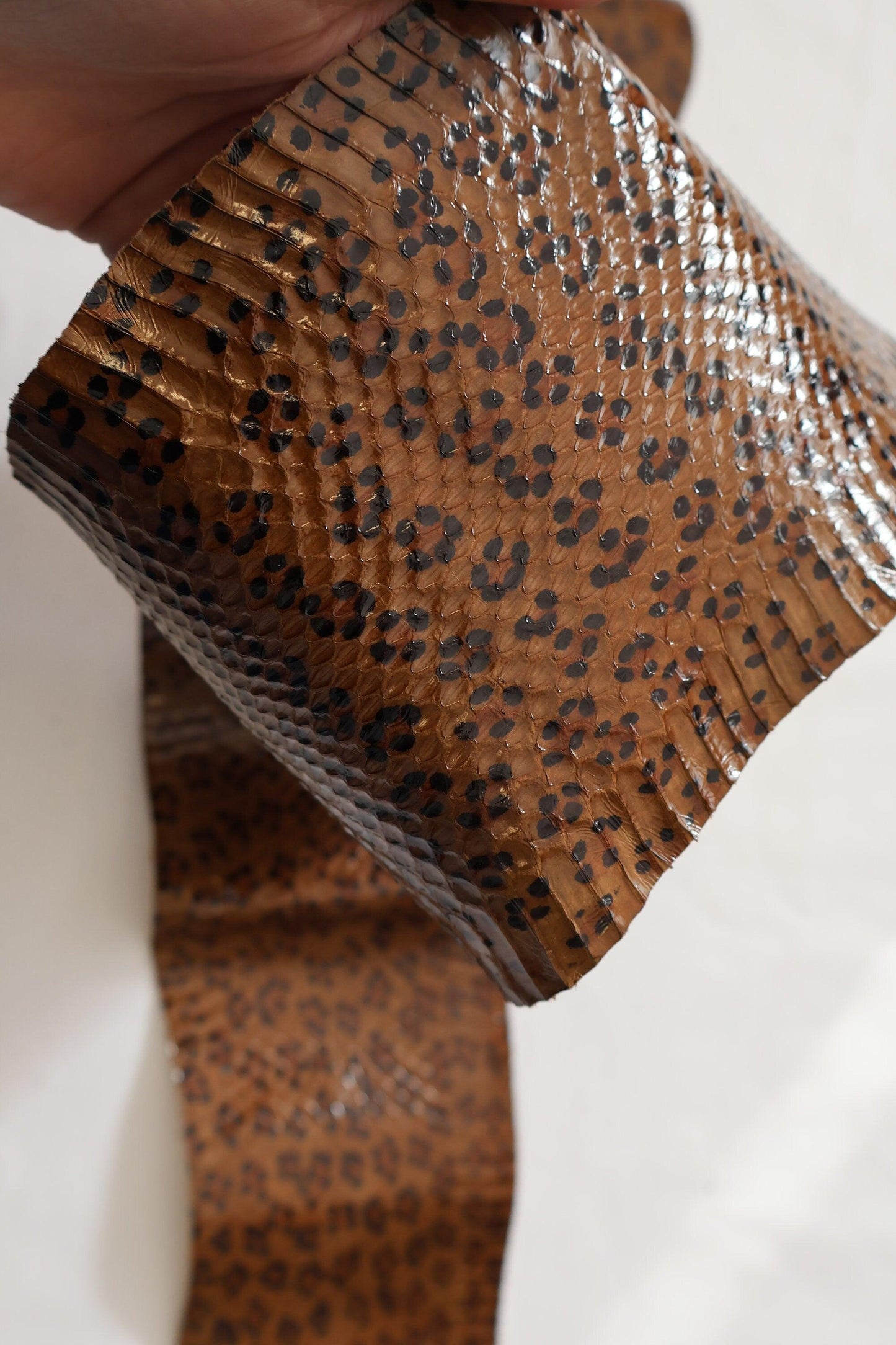 Genuine snakeskins. Real snake leather hide, thin and glossy, thickness 0,3mm(1 oz) - Salvo Leather