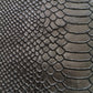 Cow leather printed snake effect, Genuine cowhide leather sheets python-embossed, thickness 1,2mm (3 oz) - Salvo Leather