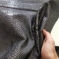 Cow leather printed snake effect, Genuine cowhide leather sheets python-embossed, thickness 1,2mm (3 oz) - Salvo Leather