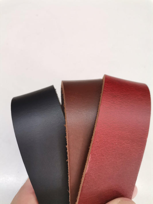 Leather straps for belts, Genuine leather straps for crafts, thickness 5,0mm(13 oz) length 130cm(51 inches) - Salvo Leather