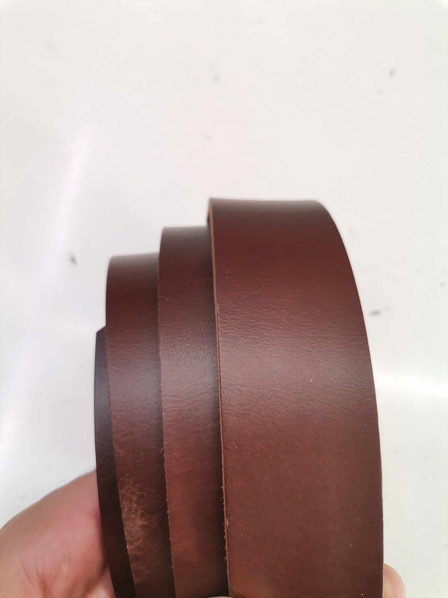 Leather straps for belts, Genuine leather straps for crafts, thickness 5,0mm(13 oz) length 130cm(51 inches) - Salvo Leather