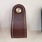 Leather drawer pulls, furniture leather knobs for cabinet doors, stitched and rounded, width 2,5 cm (1" inch) - Salvo Leather