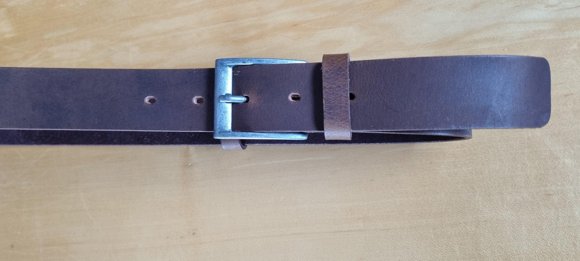 Leather belt for men, genuine leather belt, milled oily with a pull-up effect, width 4cm(1,6") - Salvo Leather