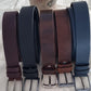 Leather belt for men, genuine leather belt, milled oily with a pull-up effect, width 4cm(1,6") - Salvo Leather