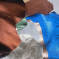 Big square cow metallic leather scraps and remnants, cowhide leather pieces various metallic colors sold by kilo//lb. 1kg(2,2 lb.) - Salvo Leather