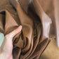 Cow leather col. Tan natural milled, genuine cowhide leather skin soft and supple, thick 1,2mm(3 oz)