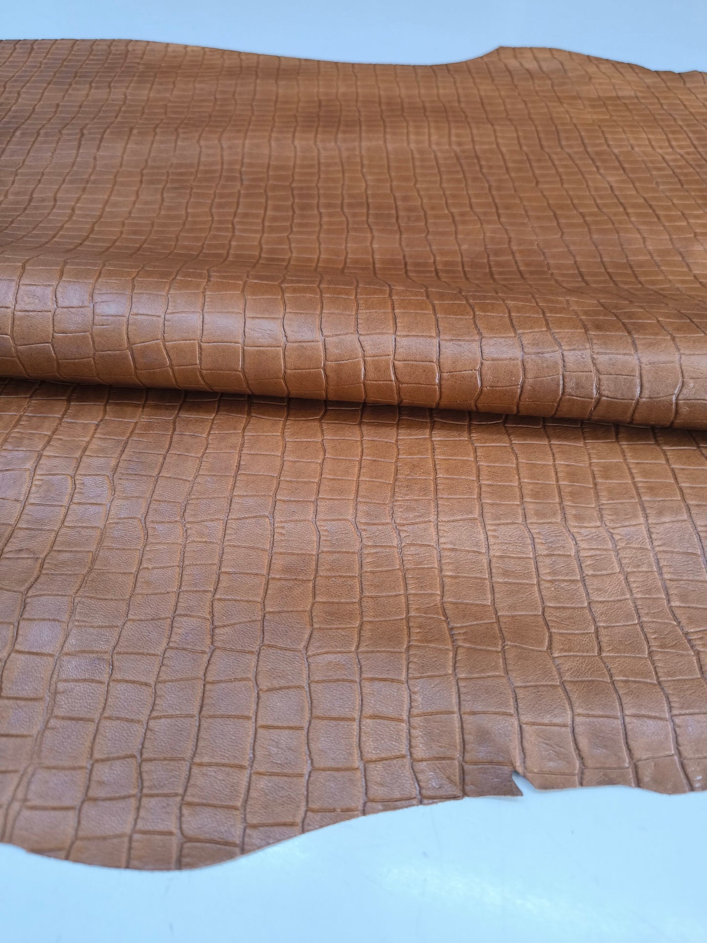 Sheep leather crocodile printed, genuine sheepskin leather sheets alligator embossed, thickness 1,1mm(3 oz)