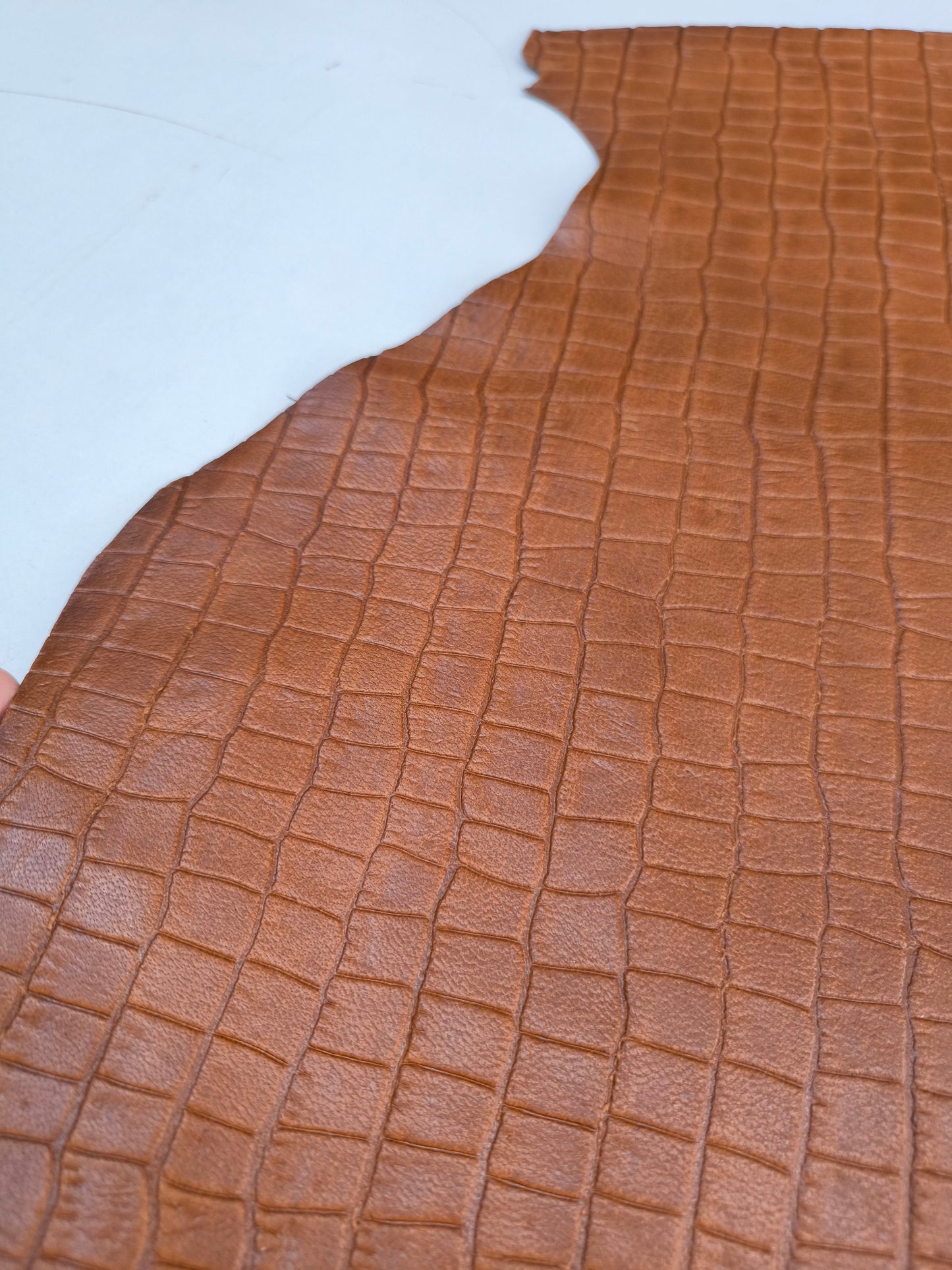 Sheep leather crocodile printed, genuine sheepskin leather sheets alligator embossed, thickness 1,1mm(3 oz)