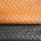 Sheep leather quilted pattern rhombus, Genuine sheep hide diamond printed leather sheets, thickness 1,1mm(3 oz)