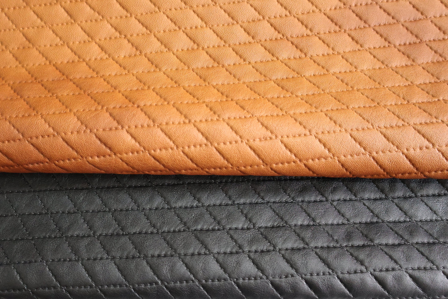 Sheep leather quilted pattern rhombus, Genuine sheep hide diamond printed leather sheets, thickness 1,1mm(3 oz)