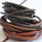 Leather laces, Squared leather shoe laces, Leather cords thick and strong, Length 130cm(51") width 3 mm(6 oz) thick 3mm(6 oz)