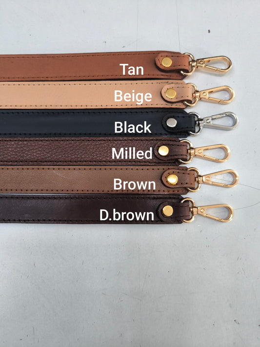 Leather Bag Handle - Genuine Leather Shoulder Strap, Durable & Stylish Replacement Handles for Bags  66cm//26" Length